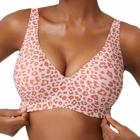 Leopard Wireless Bra