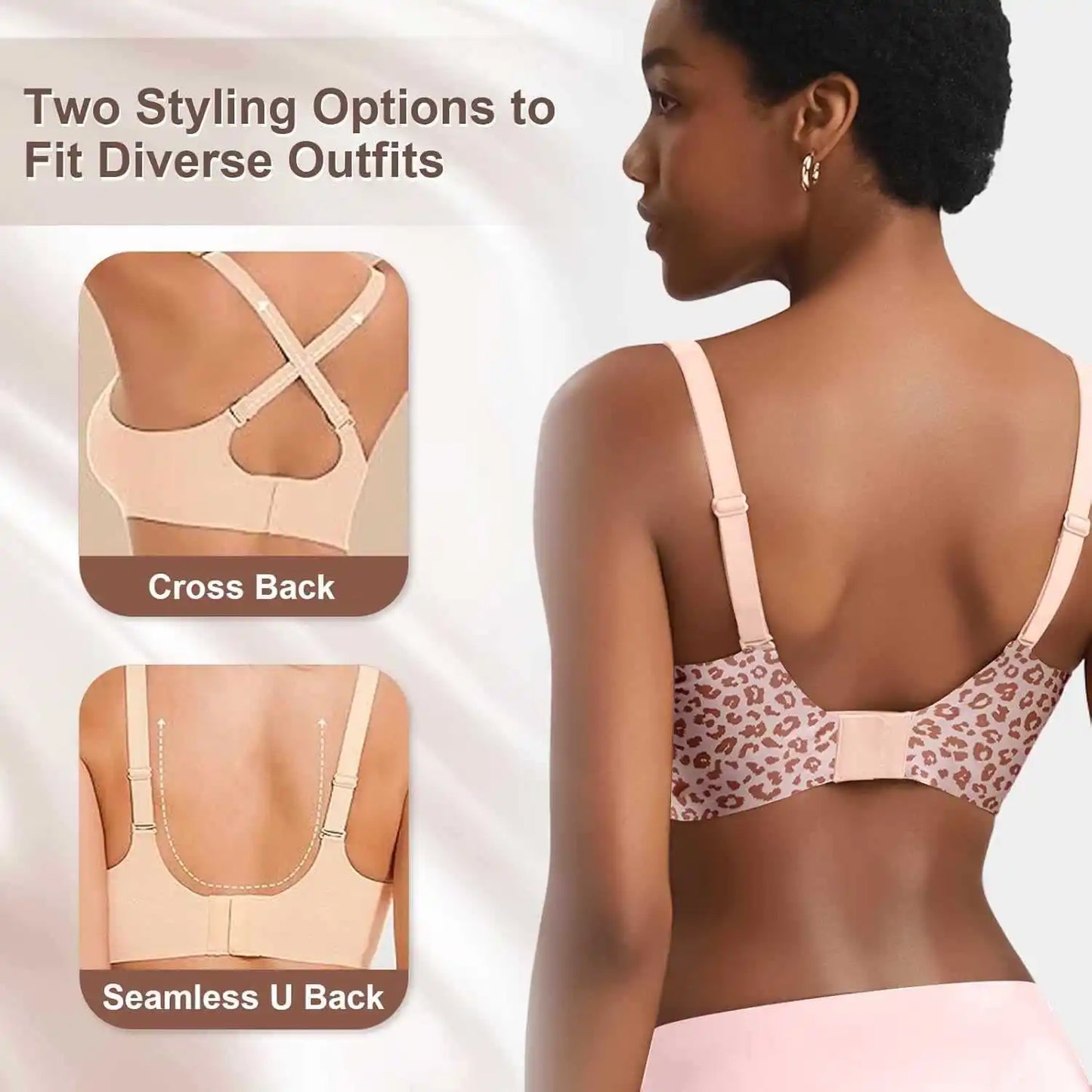 Leopard Wireless Bra